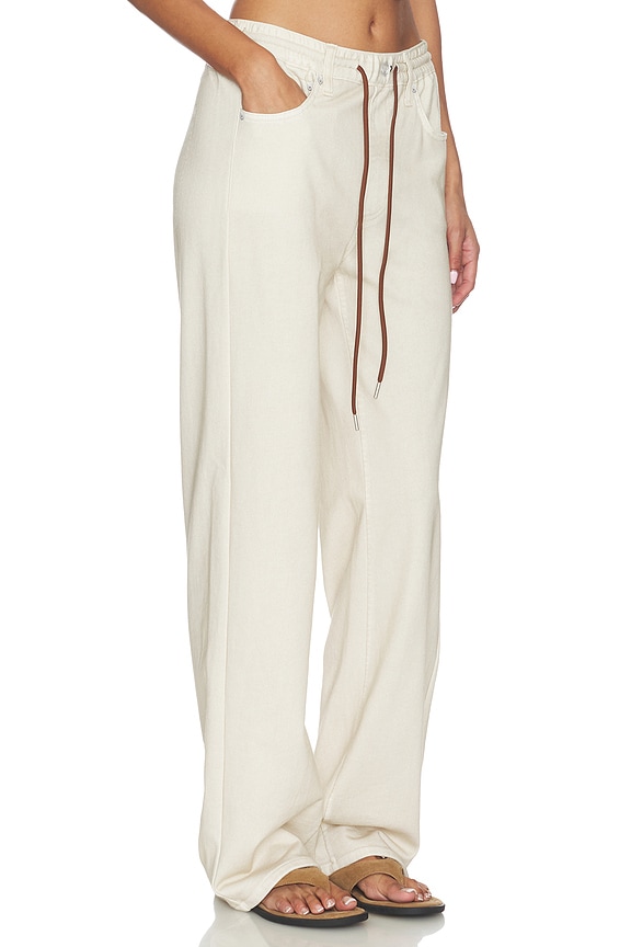 view 2 of 6 Miramar Terry Drawcord Wide Leg Pant in Ecru