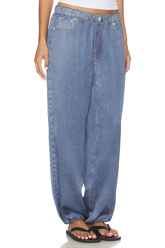 view 2 of 6 rb Miramar Satin Bubble Jeans in Jasper