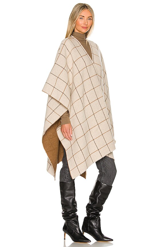 view 2 of 4 Aidan Reversible Poncho in Oatmeal