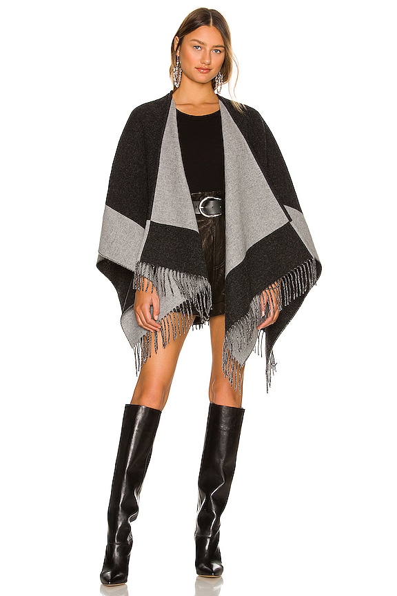 view 1 of 3 Mercer Reversible Poncho in Charcoal