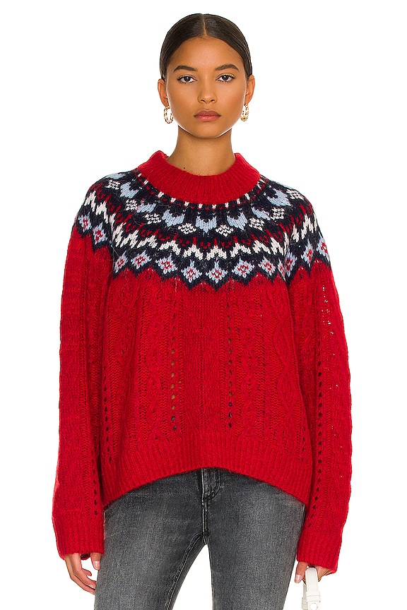 view 1 of 4 Willow All Over Crew Sweater in Red Multi