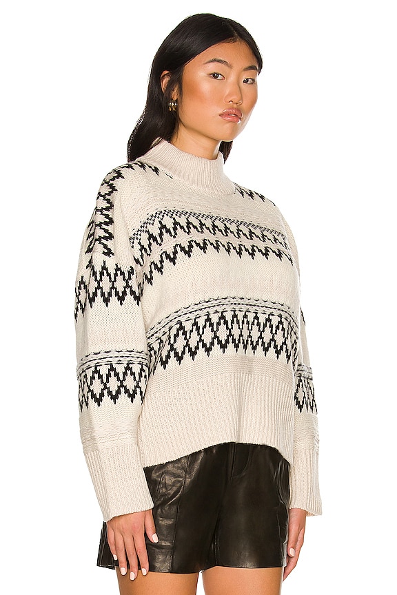 view 2 of 4 Willow All Over Fairisle Sweater in Ivory & Black