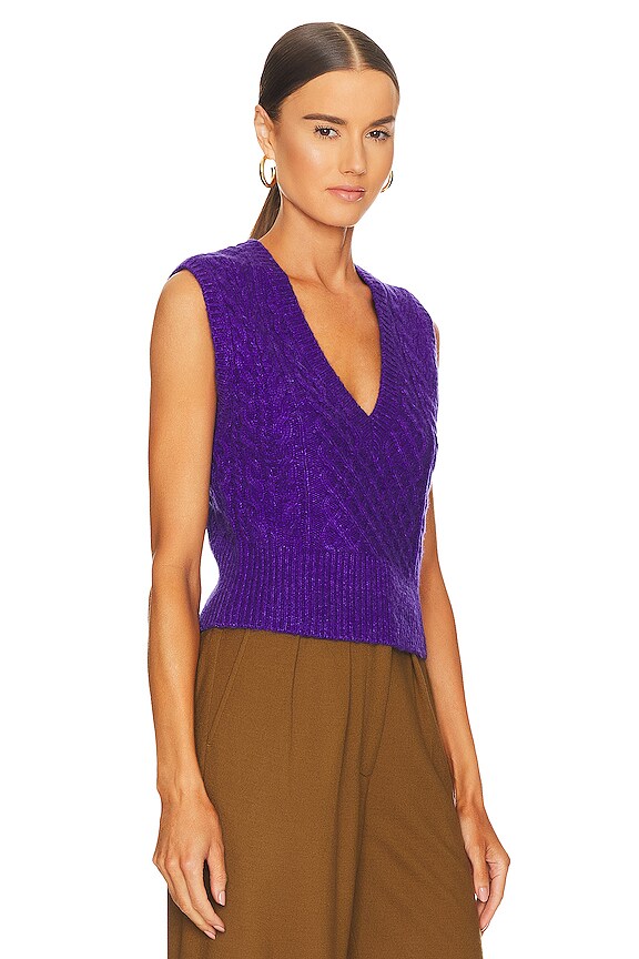 view 2 of 4 ELIZABETH 스웨터 베스트 in Purple