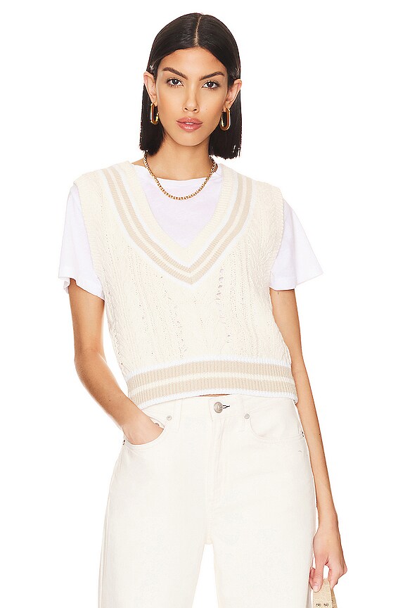 view 1 of 5 Brandi Slim Vest in Ivory Multi