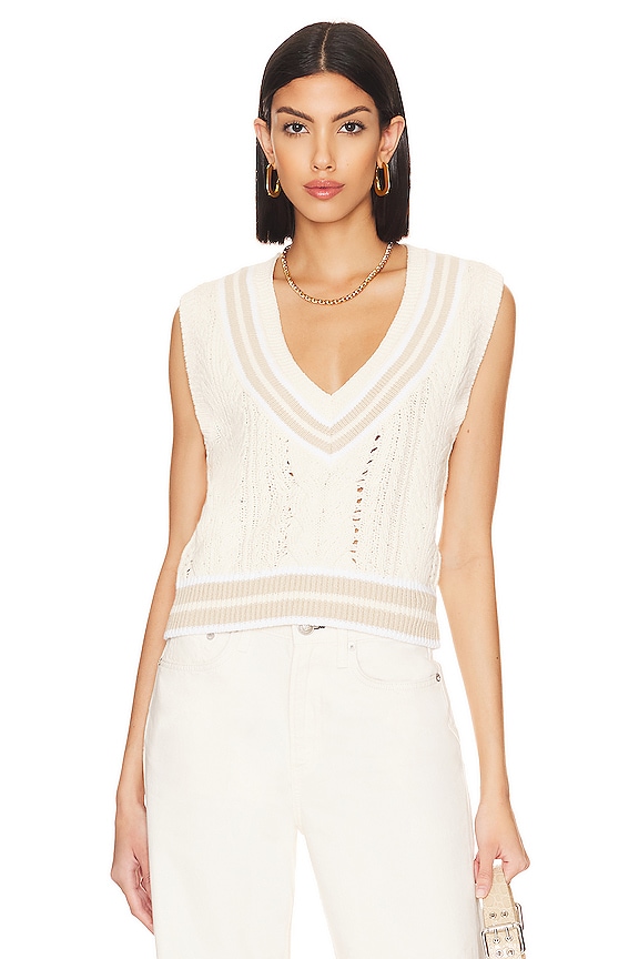view 2 of 5 Brandi Slim Vest in Ivory Multi