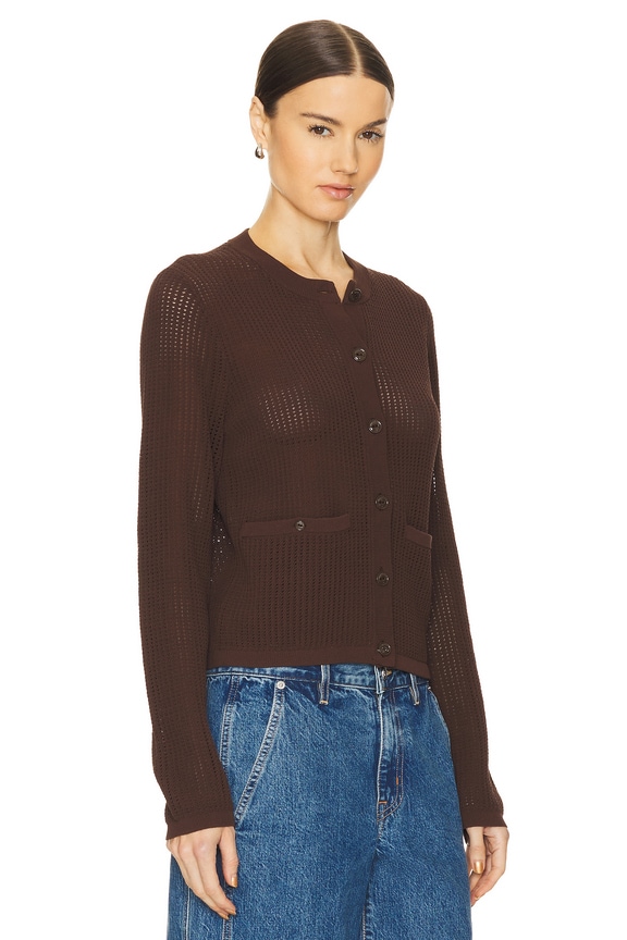 view 2 of 4 Viola Cardigan in Chocolate
