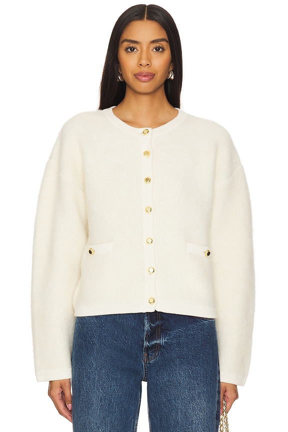 view 2 of 5 Kaia Boucle Cardigan in Ivory