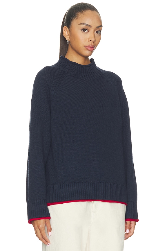 view 2 of 4 Hazel Roll Neck Pullover in Navy
