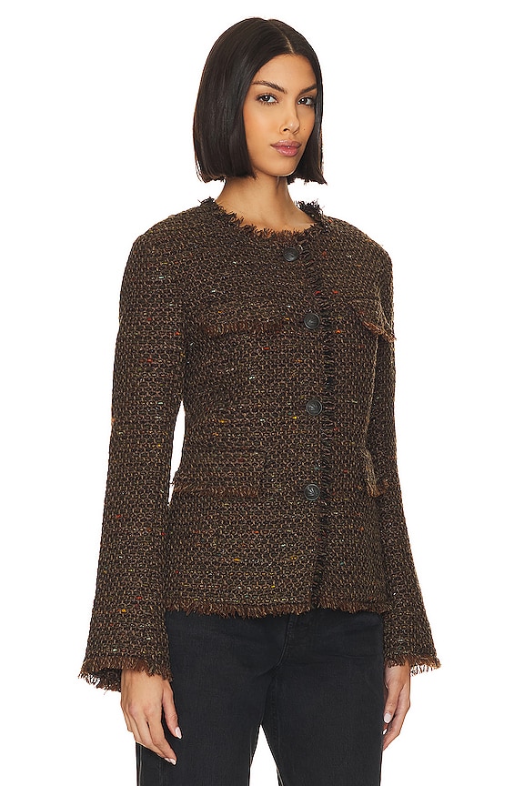 view 2 of 5 Ezra Linton Tweed Blazer in Brown