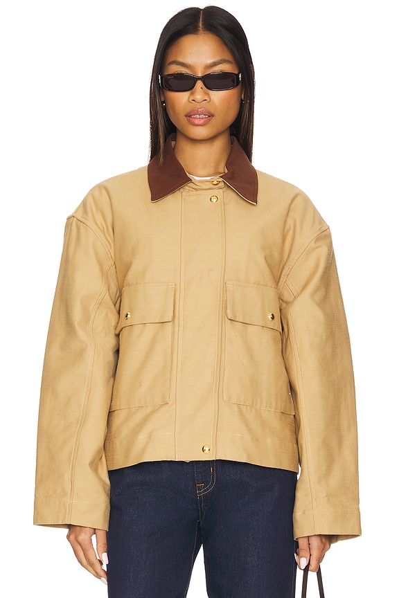 view 2 of 5 Nonie 2-in-1 Cotton Twill Jacket in Beige