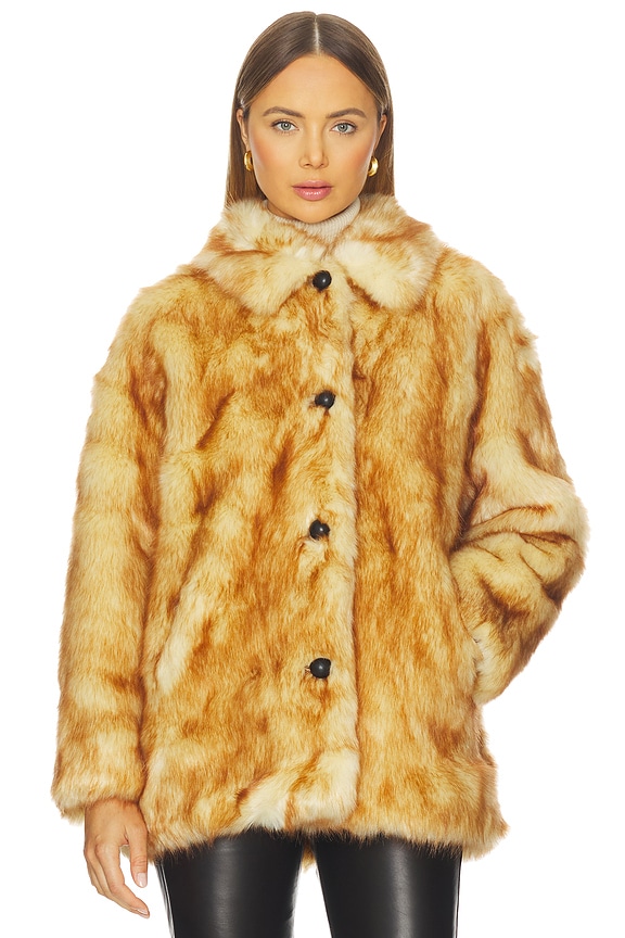 view 2 of 5 Brenna Faux Fur Jacket in Brown