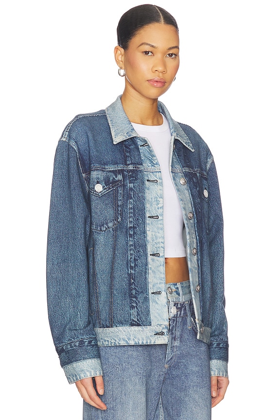 view 2 of 4 Miramar Terry Oversized Trucker in Double Indigo