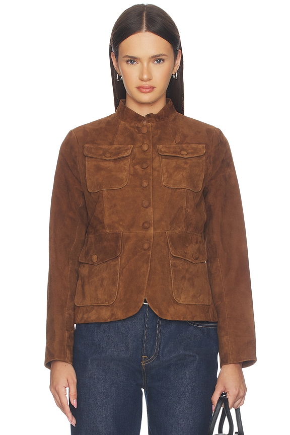 view 2 of 5 Mercer Suede Blazer in Brown
