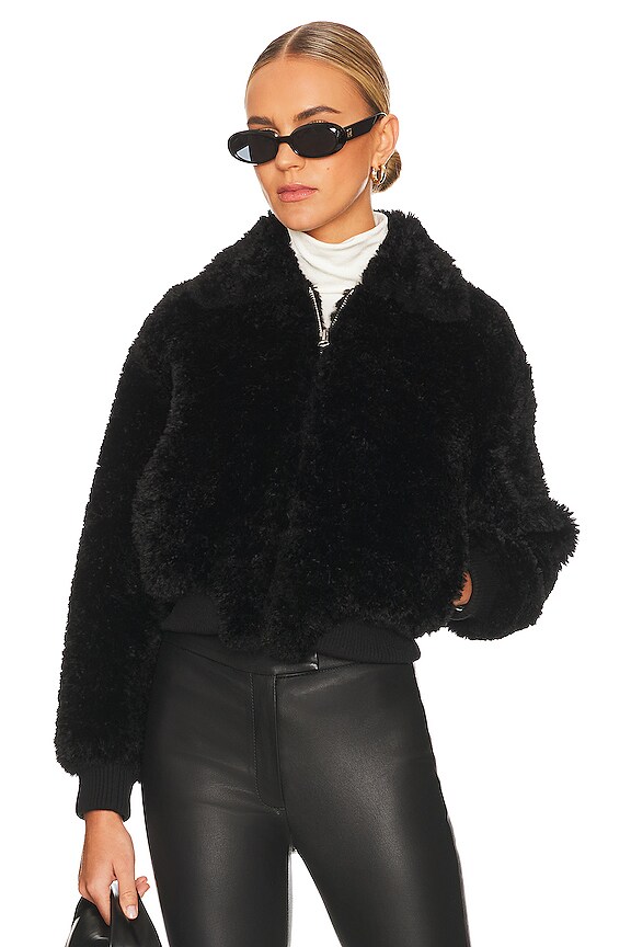 view 2 of 5 Nikki Faux Fur Jacket in Black