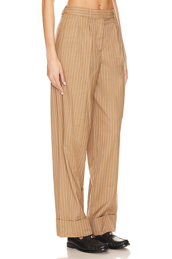 view 2 of 5 Marianne Wool Pant in Camel Stripe