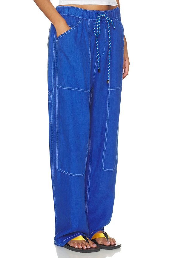 view 2 of 6 Atlas Linen Pant in Royal 