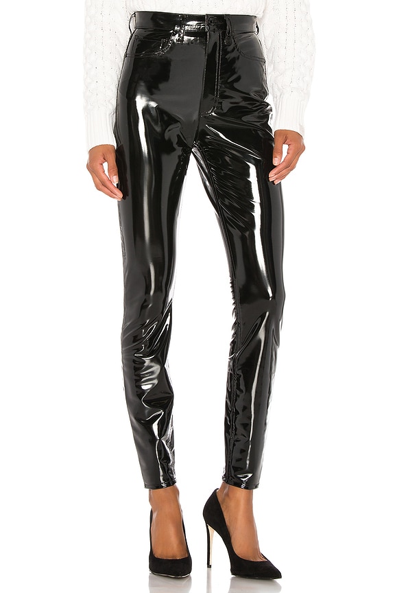 view 1 of 4 Vinyl Super High Rise Ankle Skinny in Black