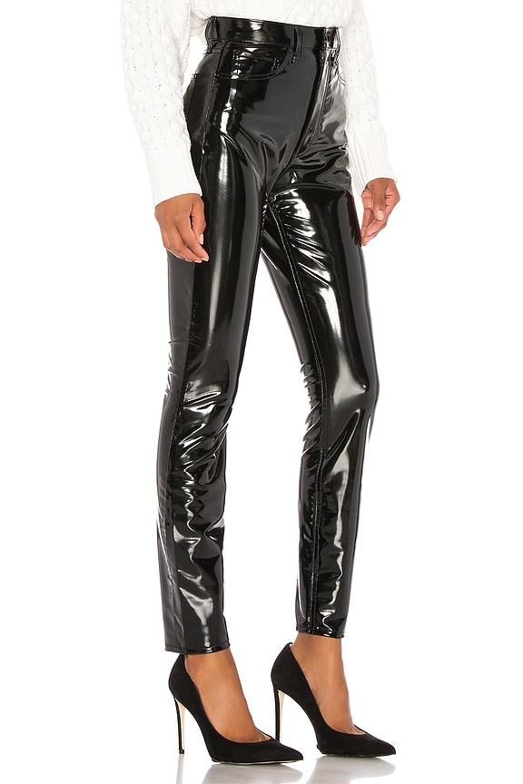 view 2 of 4 Vinyl Super High Rise Ankle Skinny in Black