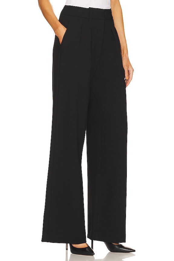 view 2 of 4 Shelly Wide Leg Crepe Pant in Black