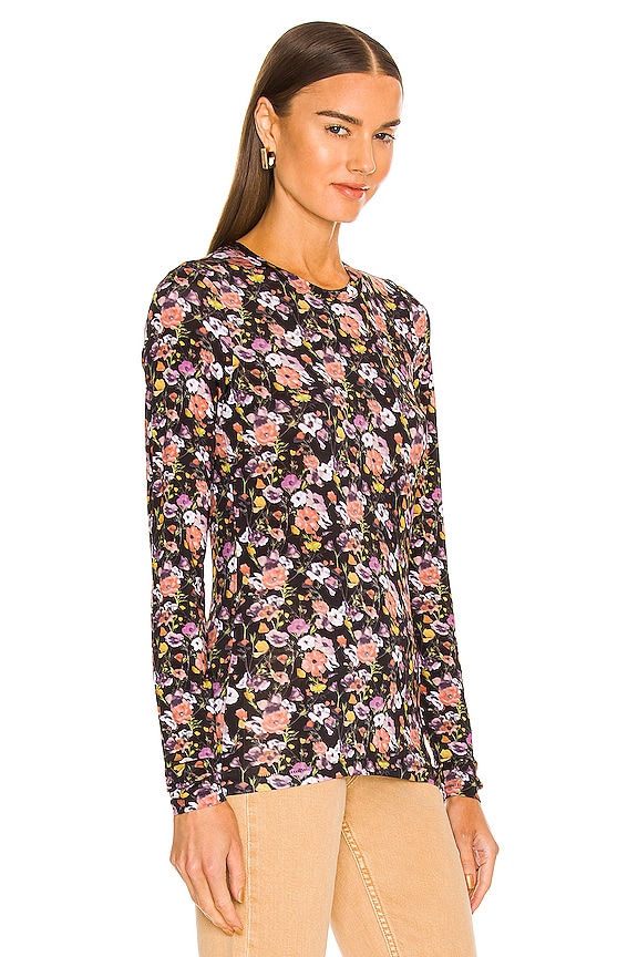 view 2 of 4 Sabeen Long Sleeve Top in Black Multi