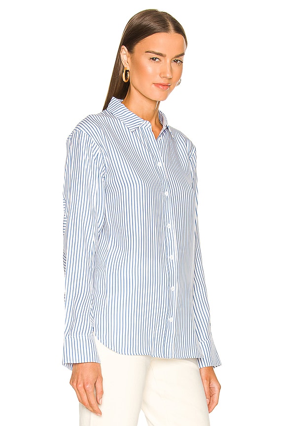 view 2 of 4 Jennie Stripe Shirt in Blue Stripe