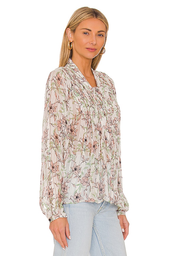 view 2 of 4 Sachi Floral Top in White Floral