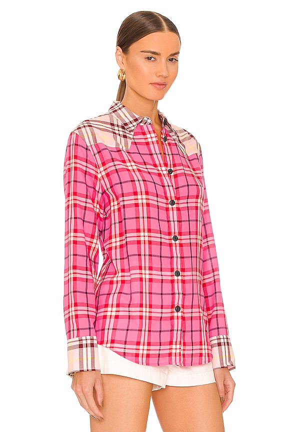 view 2 of 4 Jillian Plaid Shirt in Fuchsia Multi