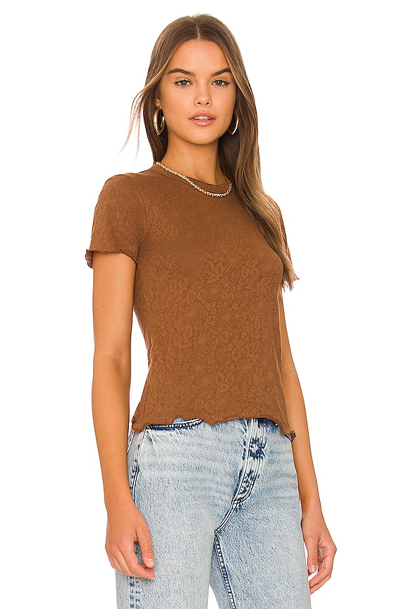 view 2 of 4 Gemma Short Sleeve Tee in Dark Brown