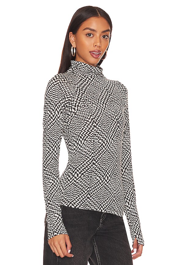 view 2 of 4 Shaw Paneled Longsleeve in White & Black