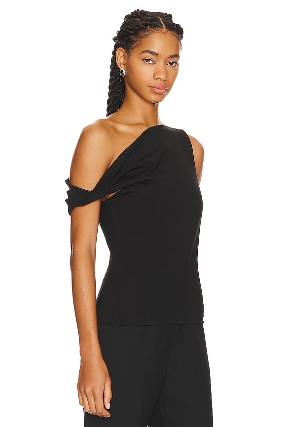view 2 of 4 Irina One Shoulder Top in Black