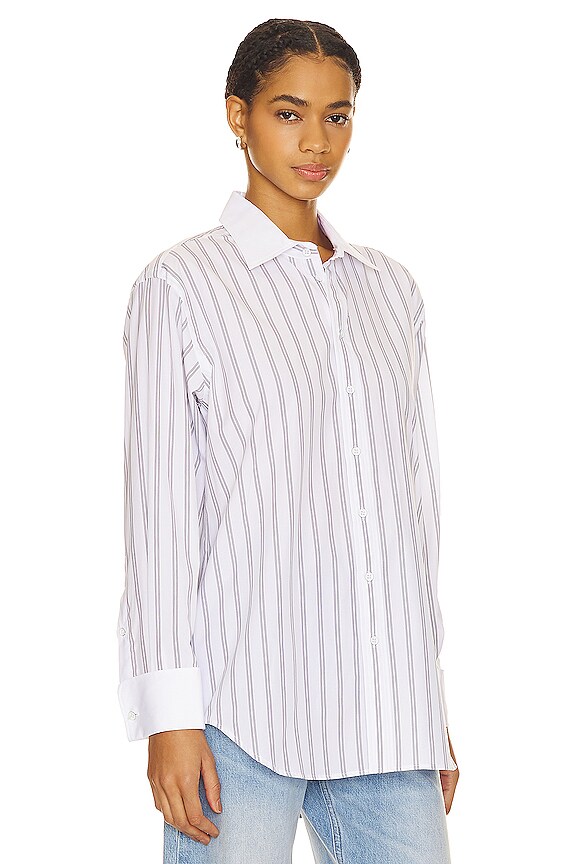 view 2 of 4 Diana Shirt in White Stripe