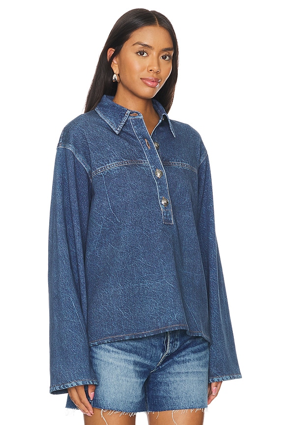view 2 of 4 Miramar Emily Popover Shirt in Penny Wash