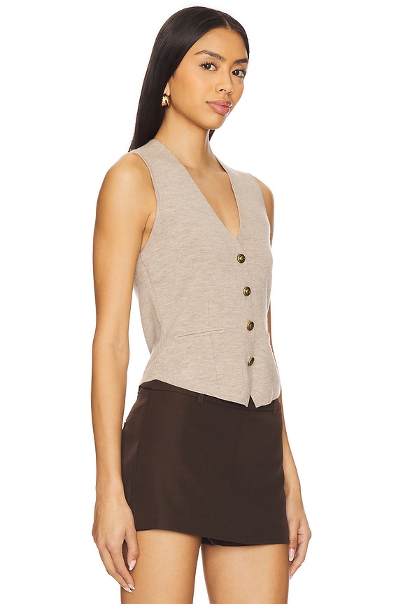 view 2 of 4 Ella Vest Top in Dark Taupe