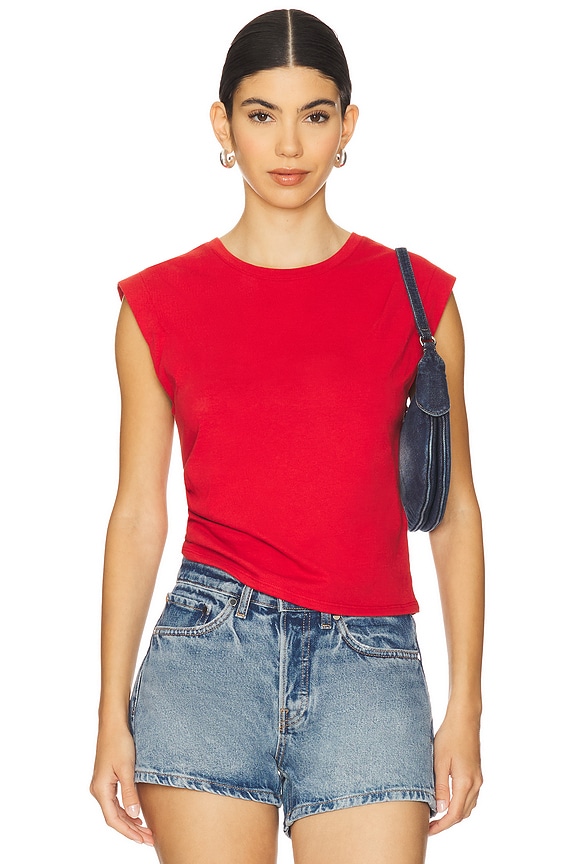 view 1 of 4 Mica Cropped Tank Top in Port Red