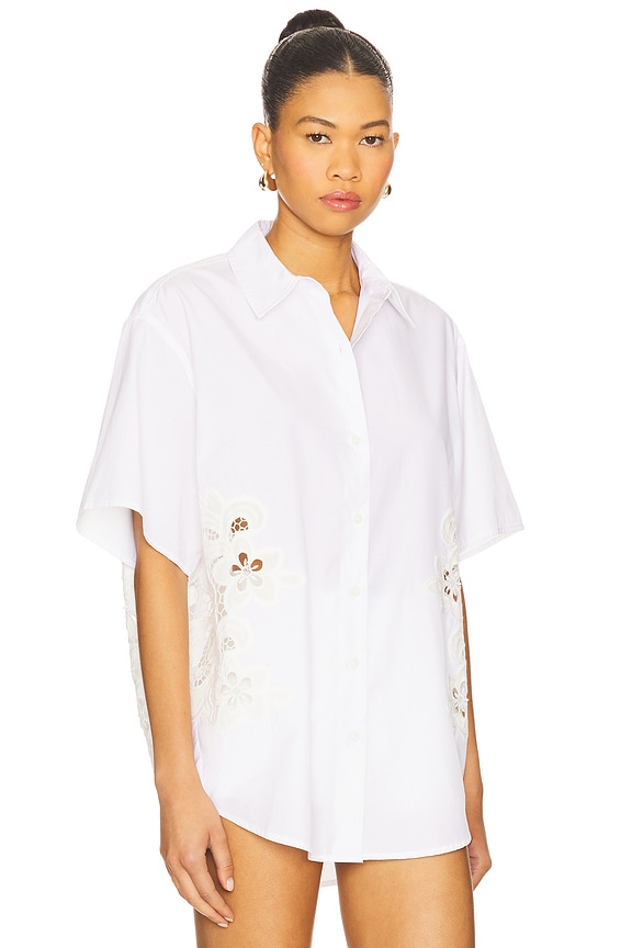 view 2 of 4 Amy Lace Shirt in White Lace