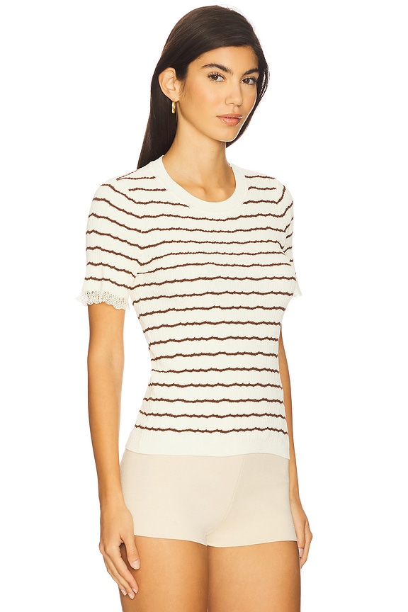view 2 of 4 Chiara Stripe Tee in Ivory