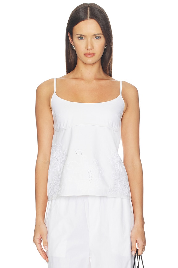 view 1 of 5 Maggie Emb Cami in White