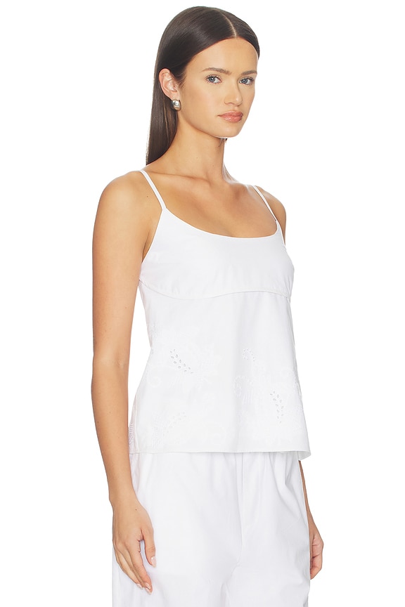 view 2 of 5 Maggie Emb Cami in White