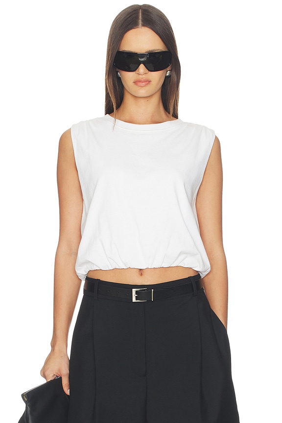 view 1 of 4 Mica Bubble Top in White