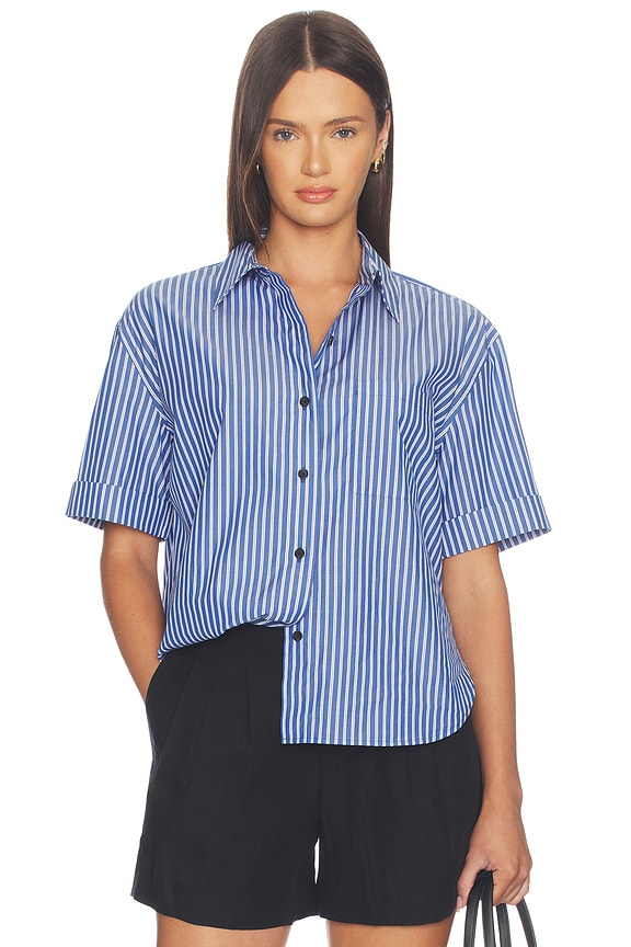 view 1 of 5 CAMISA CONNIE in Blue Stripe