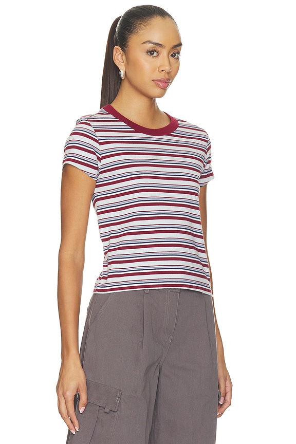view 2 of 4 Kelly Stripe Perfect Tee in Blue Pomegranate