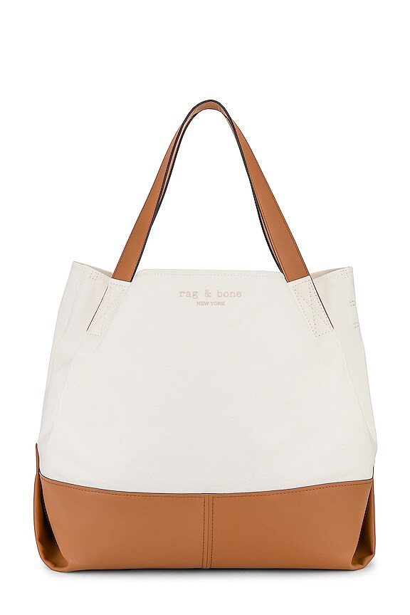 view 1 of 6 Passenger Oversized Tote Bag in White Canvas