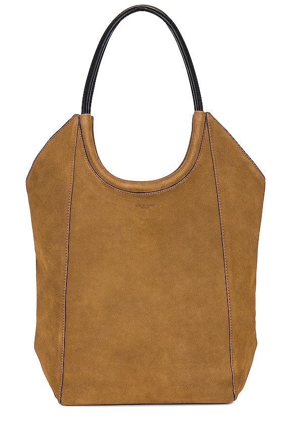 view 1 of 4 BOLSO SHOPPER REMI in Golden Brown Suede