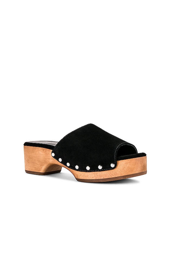 view 2 of 5 Mara Clog Slide in Black Suede