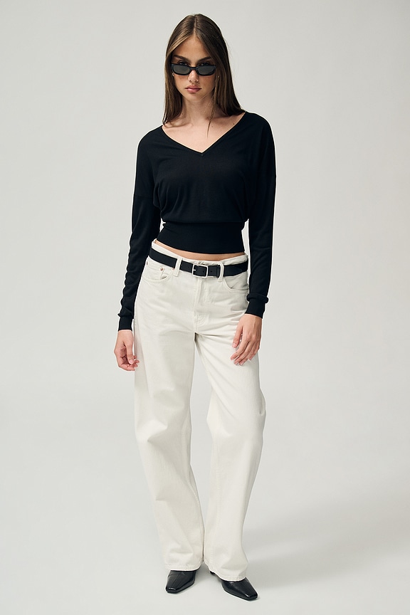 view 1 of 7 Silk Cashmere V Neck Sweater in Ink