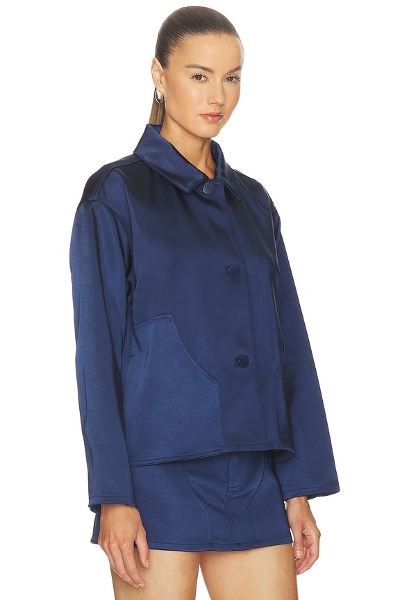 view 2 of 4 Satin Jacket in Midnight