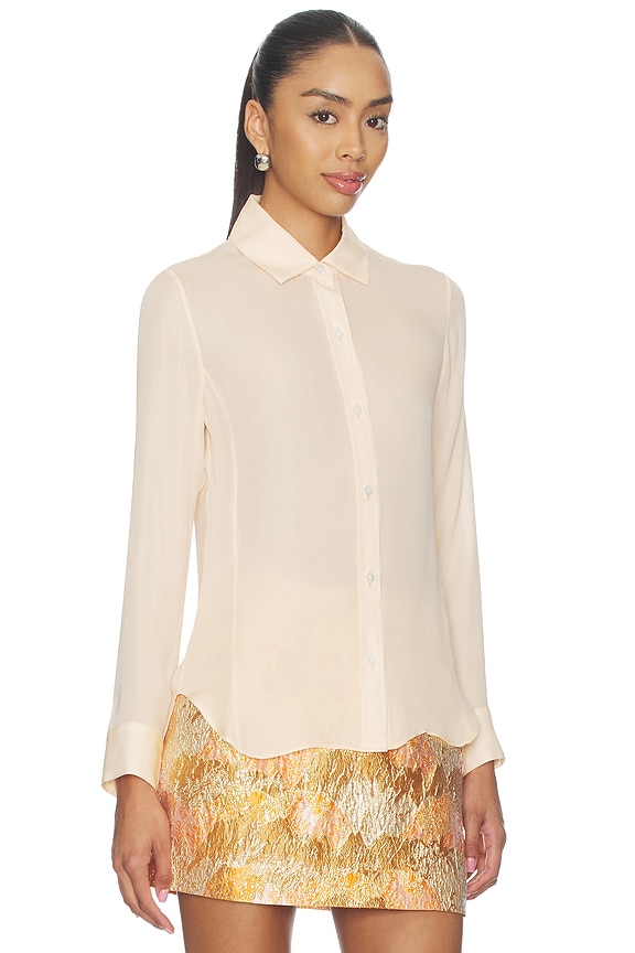 view 2 of 4 Silk Georgette Button Up Shirt in St. Germain