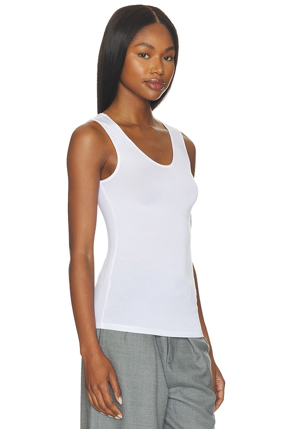 view 2 of 4 Scoop Neck Tank Top in Chalk
