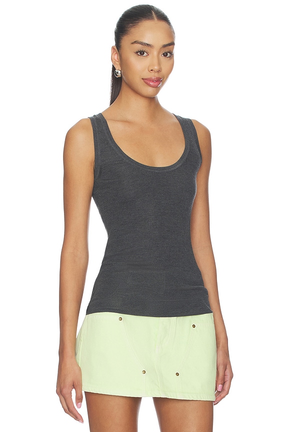 view 2 of 4 МАЙКА SCOOP NECK in Graphite