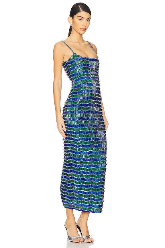 view 2 of 4 Zeph Gown in Blue & Green
